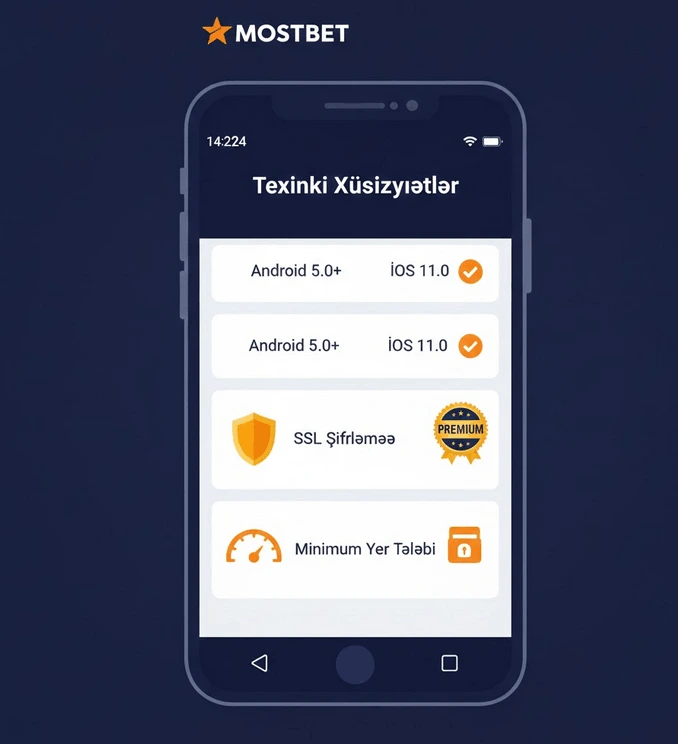 Mostbet app texniki xüsusiyyətləri - Sistem tələbləri və təhlükəsizlik